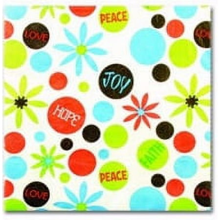 Napkin-Everyday-Peace Joy Love (6.5 x 6.5 ) (Pack of 20)