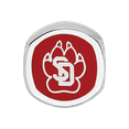 thumbnail image 3 of Sterling Silver Rhodium Plated U of South Dakota Enamel Cushion Bead, 3 of 5