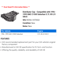 thumbnail image 2 of Distributor Cap - Compatible with 1996 - 1999 GMC C1500 Suburban 5.7L V8 L31 VIN R - AC Delco, 2 of 2