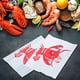 thumbnail image 4 of Baberos desechables SATINIOR 50 unidades Restaurante de Mariscos Blanco Rojo, 4 of 6