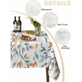 thumbnail image 5 of Teal Orange Eucalyptus Rectangle Tablecloth, Weeping Botanical Leaves Waterproof & StainResistant Tablecloth, Washable Oil-proof Table Cover for Dining/Party/Wedding/Camping/Buffet 60x120 In, 5 of 9