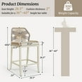 thumbnail image 5 of Dycanpo 26.5''H Counter Height Bar Stools Set of 4, Boho-Style Rattan Chairs - Cream, 5 of 7