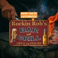 thumbnail image 2 of Personalized Bar and Grill Sign Beer Pub Décor Man Cave Signs Decorations Mancave Dads Home Wall Art Rustic Vintage Tin Retro Old Grandpa Custom Name Plaque 8x12inch, 2 of 7