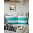 thumbnail image 2 of Outdoor Pillows Waterproof, Ombre Turquoise Throw Pillows with Inserts Included, Modern Abstract Art Gradient Indoor Outdoor Decorative Lumbar Pillow for Bed/Couch/Patio 16"x16", 2Pcs, 2 of 8