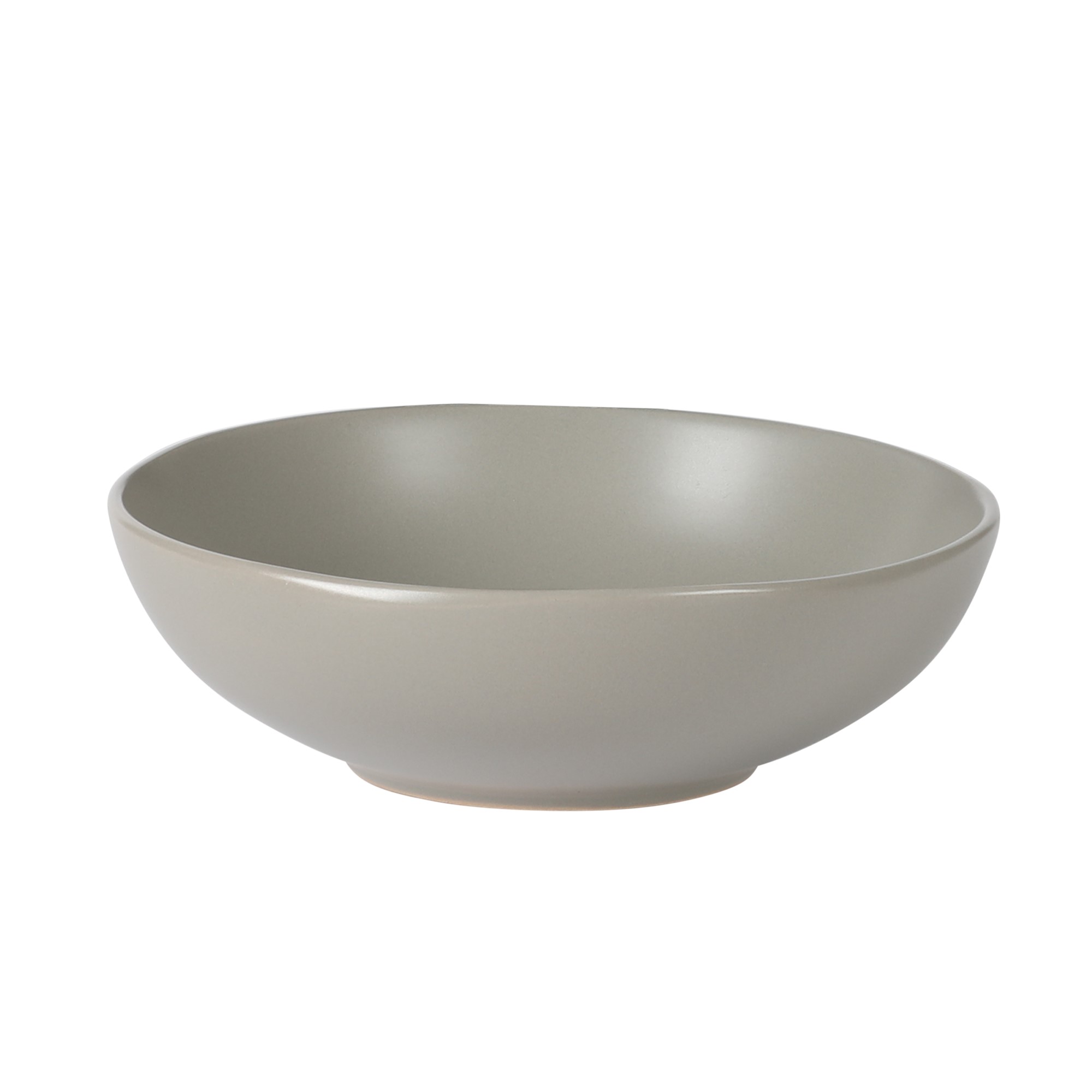 Gibson Home Bethel 18 Piece Plates and Bowls Ceramic Stoneware Organic Shape Dinnerware Set (Service for 6) - Matte Grey