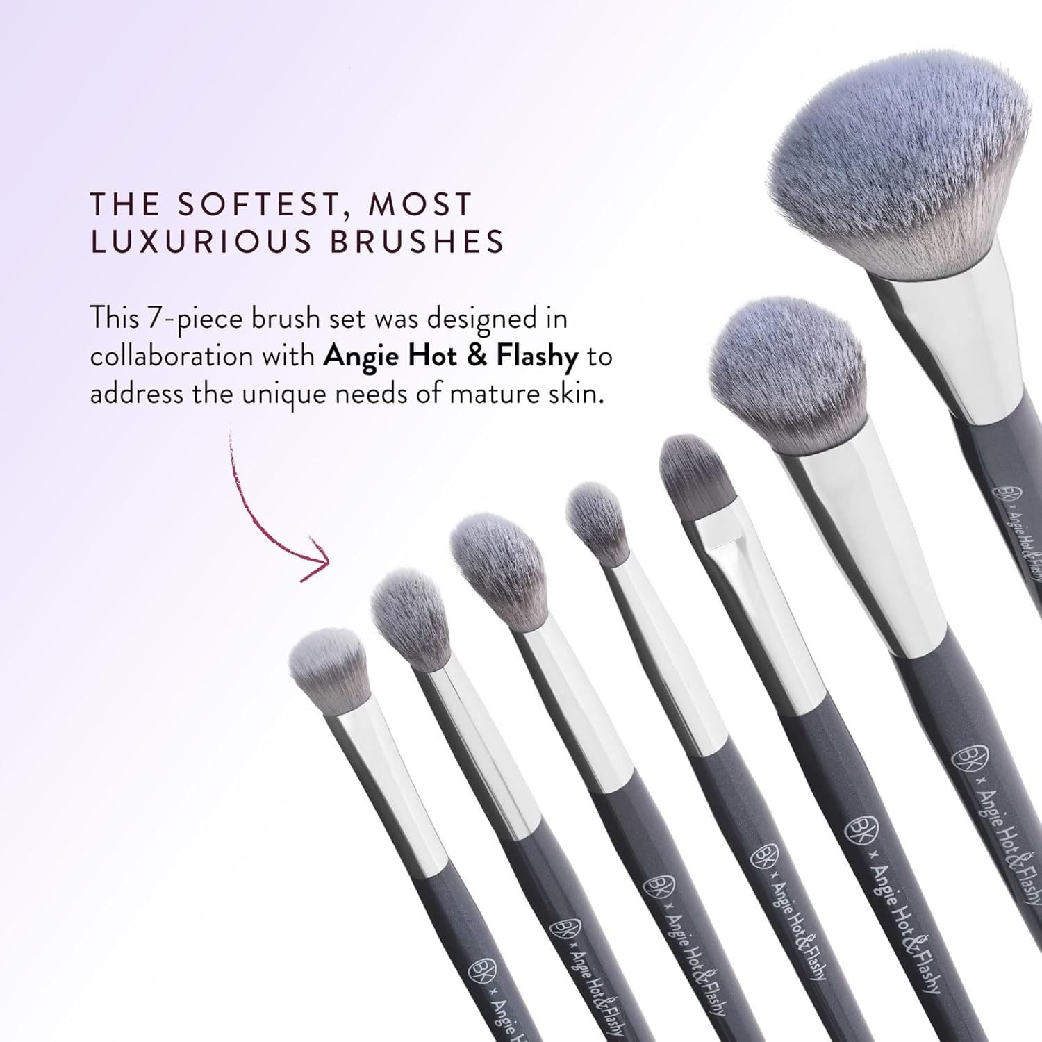 Pozyie BK Beauty Brush - Viral Under-Eye Concealer, Eye Shadow, | Bronzer, Blush & Highlighter with Powder Puff Makeup Brushes Seven Essentials for a Flawless Look