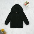 thumbnail image 4 of Fortune 0-6 Y Toddler Hooded Sweatshirt Spring Long Sleeve Solid Color Zipper Coat, 4 of 7