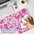 thumbnail image 4 of Long Mouse Pads for Desk,Pink Breast Cancer Desk Mats on Top Of Desks, Desk Mouse Pad Extra Large with 3mm Non-Slip Base and Stitched Edge for Gaming,Office,Work,Home 31.5x15.7in, 4 of 5