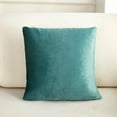 thumbnail image 1 of Nvzi 4 fundas de almohada de terciopelo para sofá simples con estampado verde, funda de almohada colorida, ilumina el paisaje de tu dormitorio 15,75 x 15,75 pulgadas (verde), 1 of 5