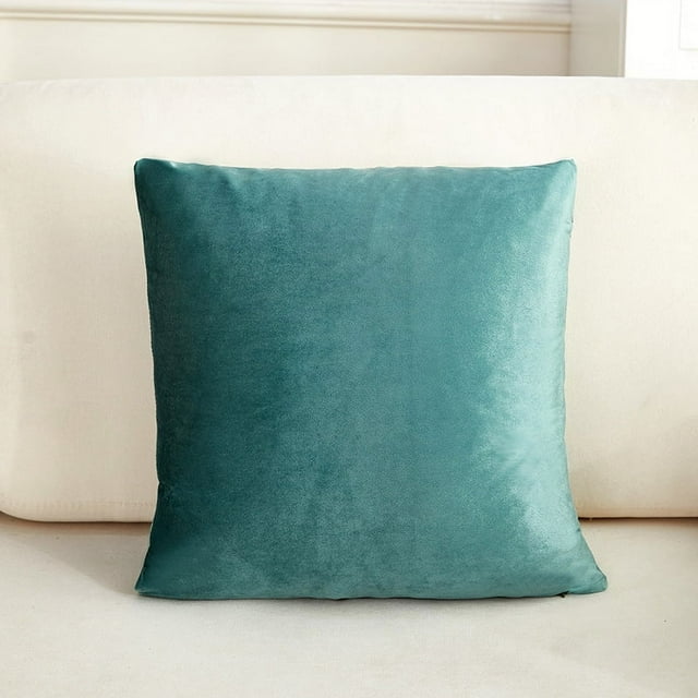 Nvzi 4 fundas de almohada de terciopelo para sofá simples con estampado verde, funda de almohada colorida, ilumina el paisaje de tu dormitorio 15,75 x 15,75 pulgadas (verde)