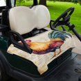 thumbnail image 2 of Golf Cart Seat Covers for 2 Seater, Farmhouse Rooster Soft Microfiber Cart Seat Towel Blanket, Vintage Rustic Animal Prints Absorbent Breathable Non Slip Bench Seats Protector for Golf Course 51"x31", 2 of 9