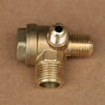 thumbnail image 6 of Fairnull Air Compressor Check Valve 3-Way Easy Installation Copper/Zinc Alloy Male Threaded Unidirectional Check Valve Pipe Fitting for Air Compressor, 6 of 8
