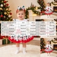 thumbnail image 4 of KPOPLK Baby Girl My First Christmas Outfit Set Long Sleeve Romper + Print Tutu Skirt + Headband 3 Piece Holiday Clothes for Infant,Size 9-12 Months, 4 of 9