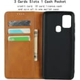 thumbnail image 2 of for Galaxy A21S Wallet Case,Premium PU Leather Flip Folio Case,Card Slots,Cash Pocket,Kickstand,Magnetic Closure TPU Shockproof Interior Protective Case for Samsung Galaxy A21S,Khaki, 2 of 7