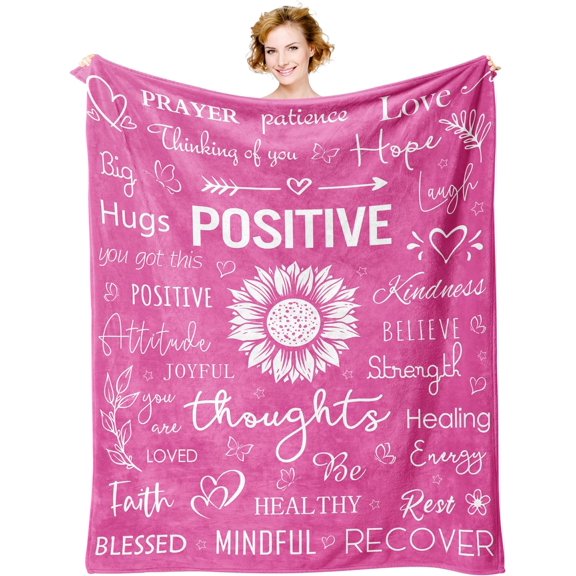 Get Well Soon Gifts for Women After Surgery, Inspirational/Relaxation Gifts for Women, Spiritual/Motivational/Chemotherapy Must Haves for Women, Breast Cancer Gifts, Hug Blanket 60’’X50’’