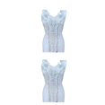 thumbnail image 1 of maskred Sturdy And Durable Lace Applique With 3D Beads And Rhinestones With Materials Are Sturdy And Durable Multiple Colors Beige B 2Set, 1 of 6