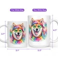 thumbnail image 4 of Hippie Shiba Inu Portrait Watercolor Tie-Dye Vintage Styles Mug Shibas Dog Lovers Gifts Idea Coffee Tea Cup - 00014, 4 of 4