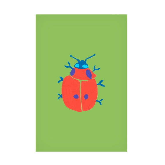 Ania Zwara 'Bold Ladybug On The Grass' Canvas Art