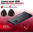 thumbnail image 2 of 12V QC3.0 Heated Jacket Battery PD Power Bank with Type-C Step Up Adapter Charger Cable Compatible with Milwaukee, M12, Makita, Snapon, Metabo, Craftsman, AEG Gear, 2 of 6