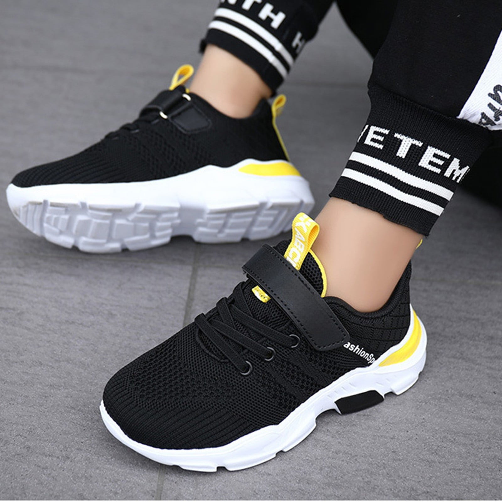 WZEIIOT Toddler Boys Sneakers Breathable Mesh On Sport Shoes Lightweight Indoor Outdoor Training Tennis Running Active Play Athletic Shoes Us Size:2