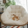 thumbnail image 5 of Barton Outdoor Rocking Chair, Patio Egg Rocking Chair, Indoor Papasan Chair, Rattan Wicker Lounge Chair, Modern Royal Chair for Bedroom, Living Room, Porch, Garden, Lawn, Beige, 5 of 7