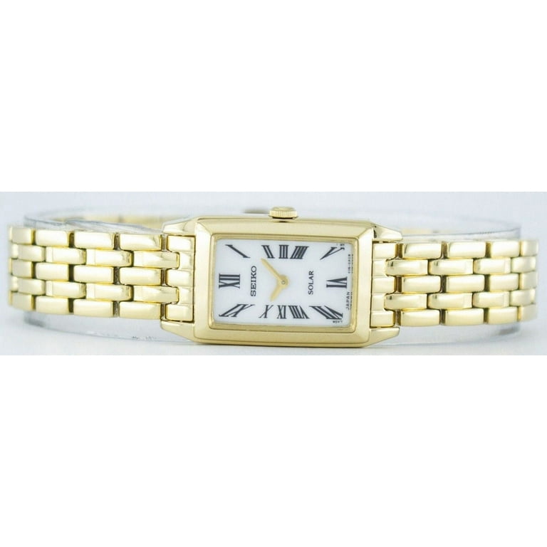 Seiko Women's Solar SUP032 Gold Tone Dress Solar Quartz