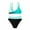 Green, variant on WREESH Womens Two Piece Swimsuit High Waisted Bikini Swimwear Bikini Strap Swimsuit European and American Striped Over Split Swimsuit Bikini Beach Bathing Suit Green