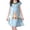 R108 Sky Blue, variant on Curuila Toddler Child Girls Halloween Dress Flutter Sleeve Hallowmas Ghost Print Crew Neck For Party Comfortable Dresses Size 3-4 Years