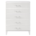 thumbnail image 4 of ACME Chelsie Commode Rectangulaire en Bois avec 5 Tiroirs de Rangement en Blanc, 4 of 7