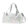 thumbnail image 1 of Bolsa de viaje Unique Bargains resistente al agua, bolsa de gimnasio con bolsillo húmedo, bolsas de viaje de fin de semana con compartimento para zapatos tono plateado, 1 of 1