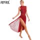 thumbnail image 2 of Disfraz de danza lírica de Jazz para mujer, vestido de tirantes con espalda descubierta y lentejuelas brillantes, vestidos de leotardo sin mangas de malla transparente, 2 of 5