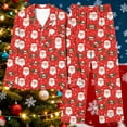 thumbnail image 4 of Womens Christmas Pajamas Long Sleeve Button-Up Christmas Tops 2Pc Xmas Pj Sets Holiday Comfy Winter Lounge Loungewear Comfy Pajama Pants with Pockets, 4 of 5
