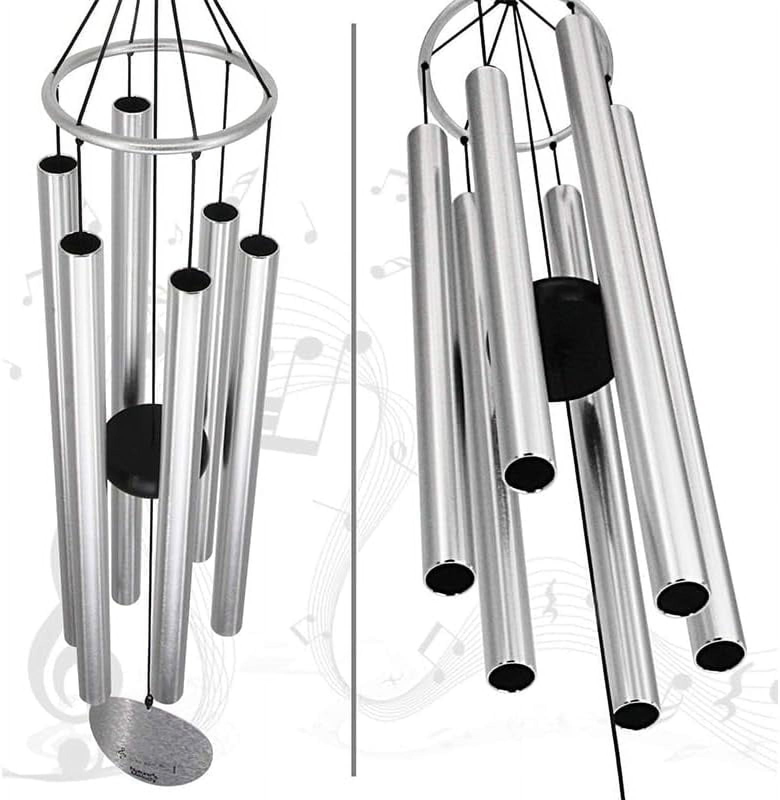 ASTARIN Premium 36-Inch Deep Tone Wind Chimes with 6 Metal Tubes - Elegant Memorial Chime for Mom, for Housewarming and Christmas Rose Gold