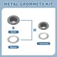 thumbnail image 3 of Uxcell 110 Pcs Ojetes con arandelas Kit de ojetes de 3/16" Gris, 3 of 7