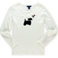 thumbnail image 1 of Karen Scott - Camiseta con adorno de perro Scotty para mujer, color blanco, mediano Karen Scott Camiseta adornada, 1 of 1