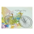thumbnail image 1 of Sketchy Cutting Board, Hands Drawn Image of a Bicycle Abstract Colorful Pattern Bow on Bike Illustration, Decorative Tempered Glass Cutting and Serving Board, Large Size, Multicolor, by Ambesonne, 1 of 1