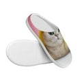 thumbnail image 3 of Fotbe A Funny Cat Pattern Women's Fuzzy Curly Fur Memory Foam Loafer Slippers Indoor Outdoor Slippers Winter Home Shoes-39/40, 3 of 7
