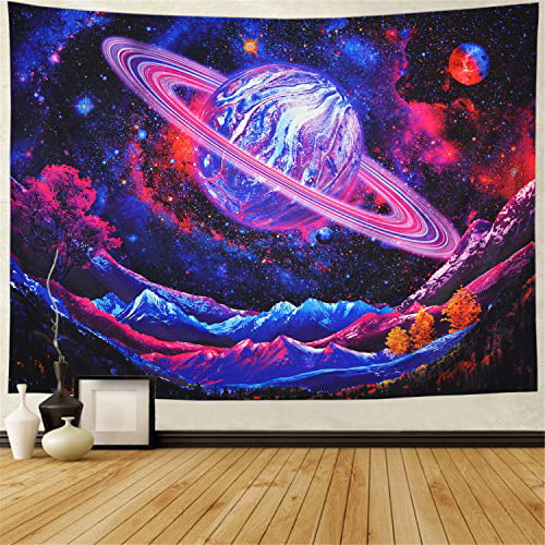 Psychedelic Tapestry Space Planet Throw Wall Hanging Bedspread Home Room Decor