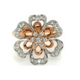 thumbnail image 3 of Luca Carati Diamond Flower Cocktail Ring 18K Rose Gold 0.68Cttw C080 Size 7, 3 of 7