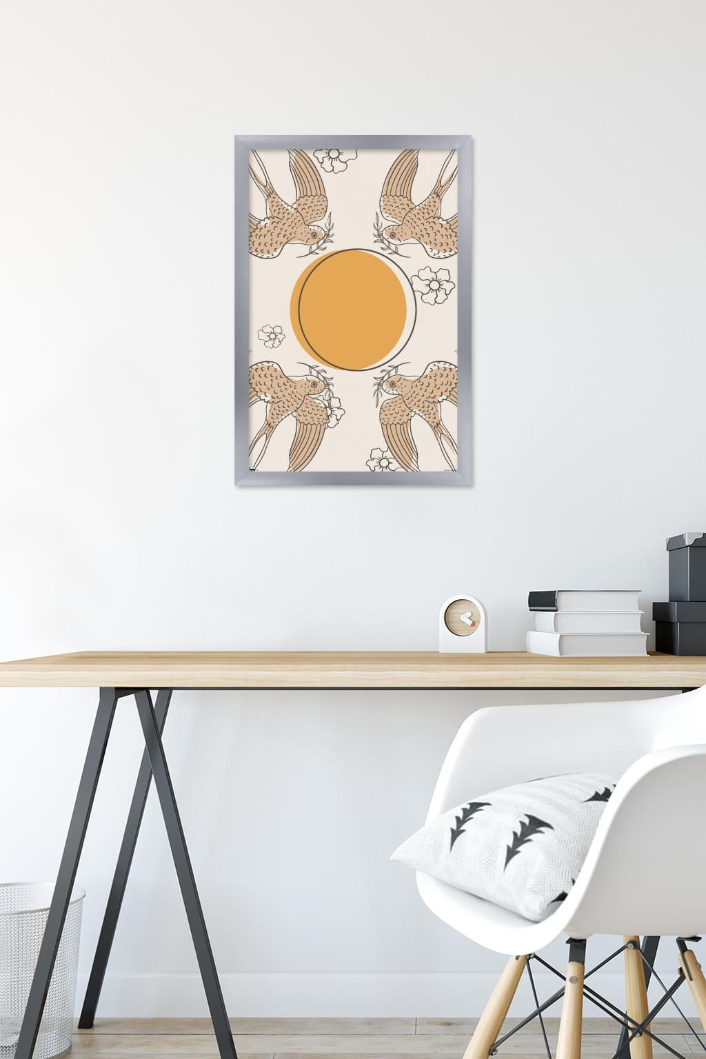 Birds Fly To The Sun Wall Poster, 14.725" x 22.375" Framed