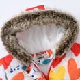 thumbnail image 4 of Gibobby Chamarra niñaNiñas pequeñas Invierno Manga larga Moda Grueso Cálido Con capucha Abajo Abrigo Paraks(Blanco, 4-5 Años), 4 of 5
