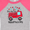 thumbnail image 4 of Inktastic It's My 1st Valentine's Day Fire Truck Boys or Girls Baby Bodysuit, 4 of 5