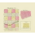 thumbnail image 2 of Everts 29x26 Gold Ornate Wood Framed with Double Matting Museum Art Print Titled - Kearney Kansas - Everts 1887, 2 of 4