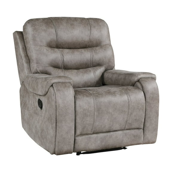 Lexicon Oberon Microfiber Reclining Chair in Grayish brown