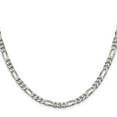 thumbnail image 3 of Auriga Fine Jewelry 925 Sterling Silver 5.5mm Figaro Chain Necklace 26inch for Women, 3 of 5