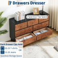 thumbnail image 4 of Huisuilinss 6/7 Drawer Dresser For Bedroom,47" Wide Modern Chest Of Drawers,Wood Dresser TV Stand,Double Dresser Drawer Organizer With Natural Texture,Curved Profile Design For Living Room Hallway, 4 of 8