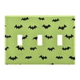 thumbnail image 2 of Dailycode Light Switch Plate Covers 2 Gang Wall Plate Plastics Outlet Covers for Kitchen Home Office Decor Black Bat on Green, 2 of 8