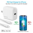 thumbnail image 4 of Cargador de Pared PD más Cable Lightning a USB-C - Naztech Naztech 15396, 4 of 13