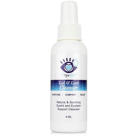 Heyedrate Lid & Lash Cleanser for Eye Irritation and Eyelid Relief | Gentle, Hypochlorous Acid Eyelid Cleansing Spray (4 oz/4-month Supply)