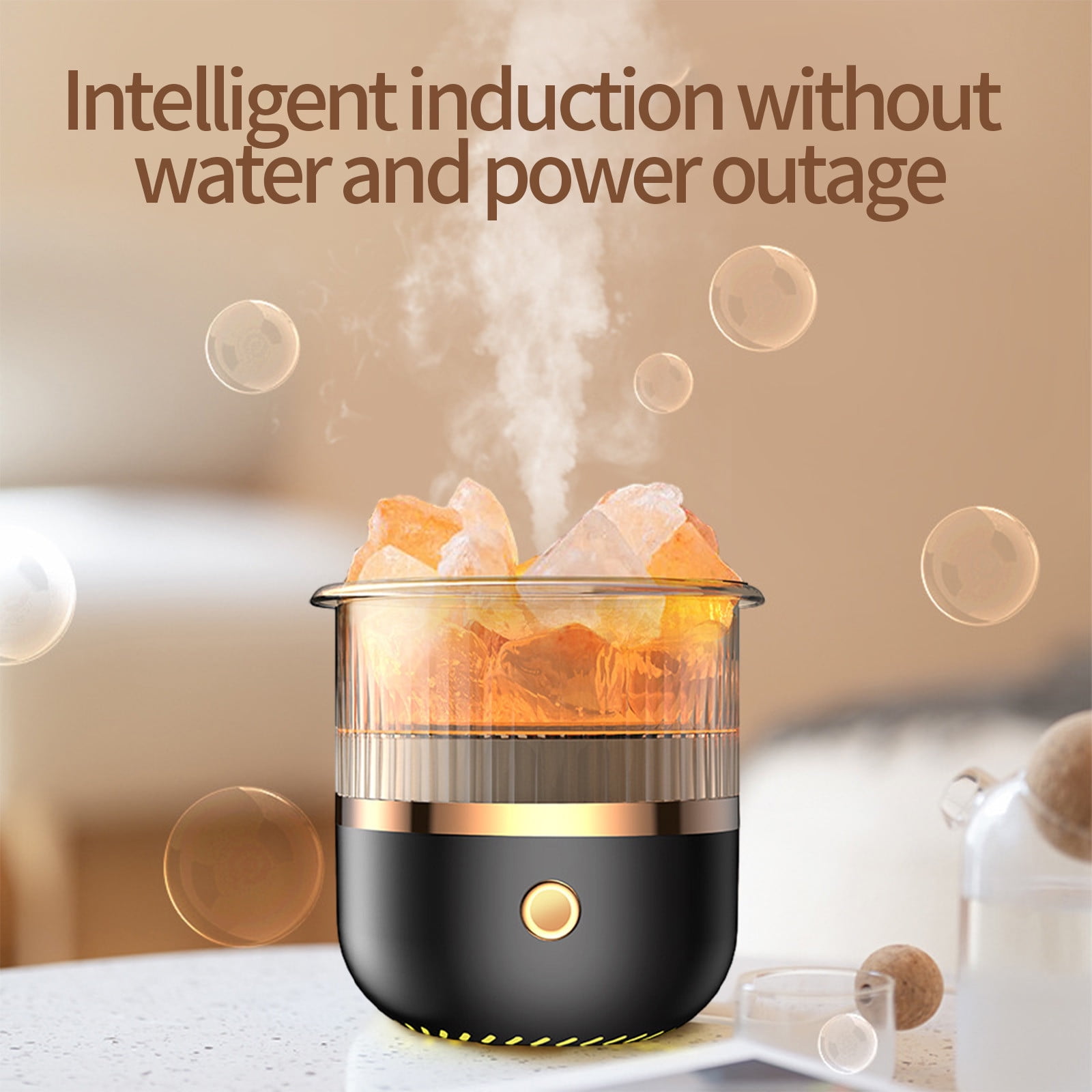 Dengmore Portable Humidifier Crystal Humidifier USB Essential Oil Diffuser With LED Light Small Humidifier For Home And Office for Bedroom Home Office Car Living Room